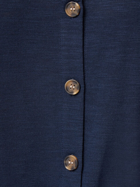 Vivienne Tie Front Top, Blue, hi-res