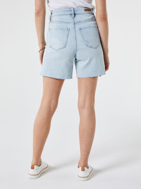 Frankie High Waisted Short, Light Indigo, hi-res