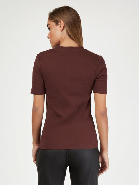 Hazel Henley Tee, Brown, hi-res