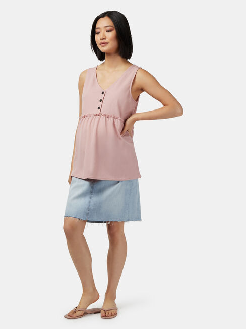Talia Peplum Hem Top, Pink, hi-res