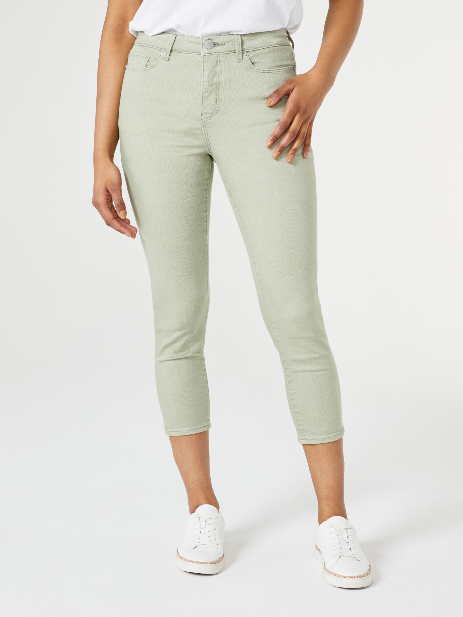 Skinny fit sales capri pants