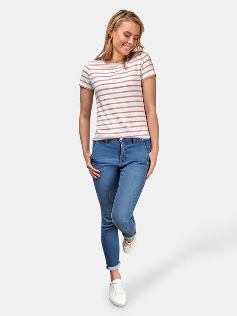Lois Slim Boyfriend Jeans, Mid Indigo, hi-res