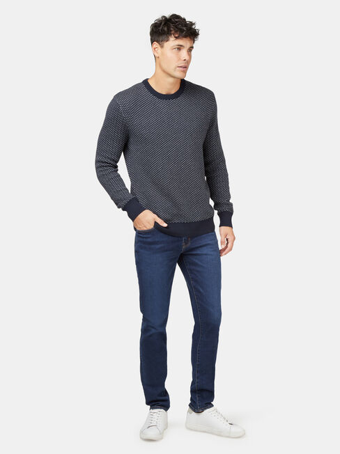 Bailey Crew Neck Knit, Blue, hi-res