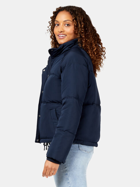 Mabel Short Puffer Jacket, Blue, hi-res