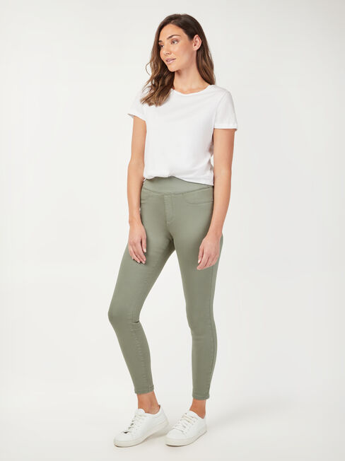 Tessa J-Luxe Skinny Jeans, Green, hi-res