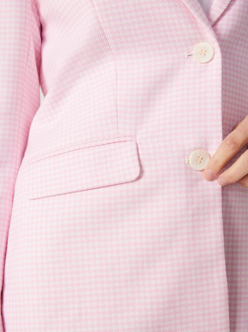 River Check Jacket, Pink, hi-res