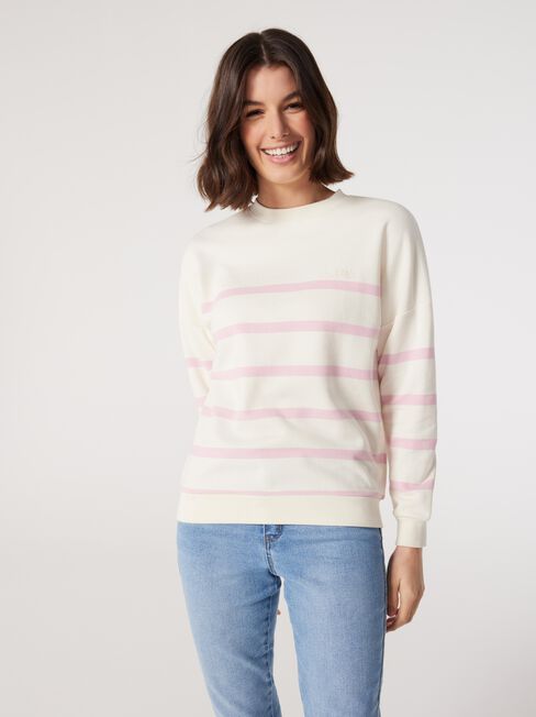 J-Luxe Stripe Sweat, Stripe, hi-res