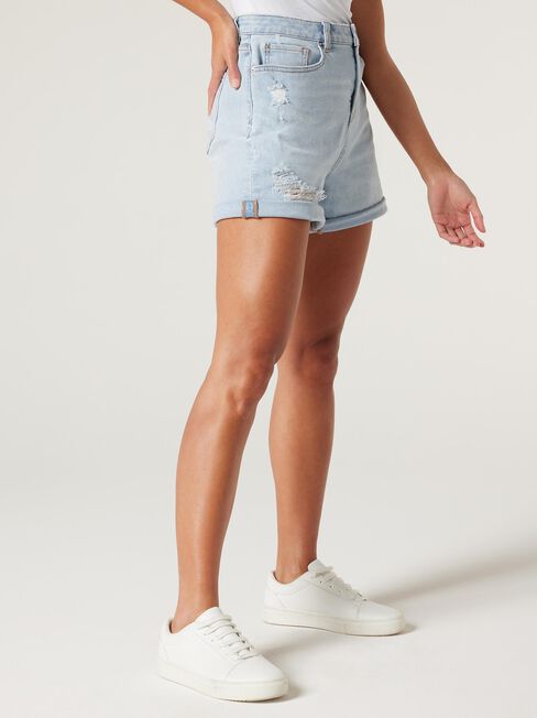 Alexa Boyfriend Short, Light Blue, hi-res