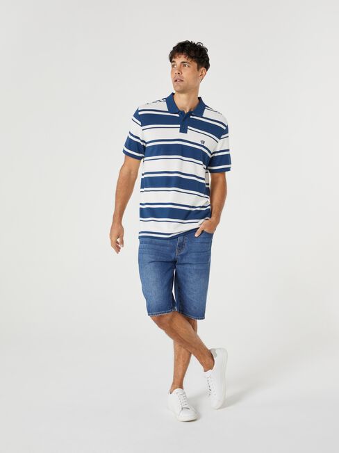 SS Sawyer Stripe Polo, Blue, hi-res