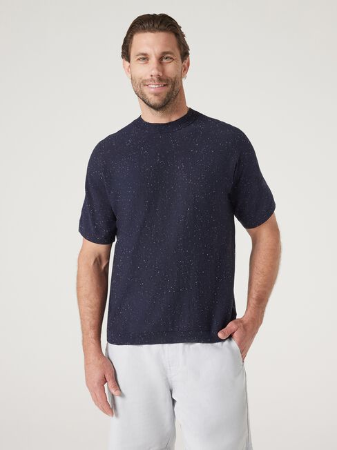 Short Sleeve Jackson Slub Knit Tee, Ink, hi-res