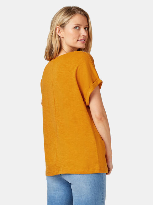 Drop Shoulder Tee, Inca Gold, hi-res
