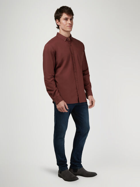 LS Brody Textured Shirt, Red, hi-res