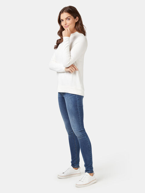 Layla Soft Touch Top, White, hi-res