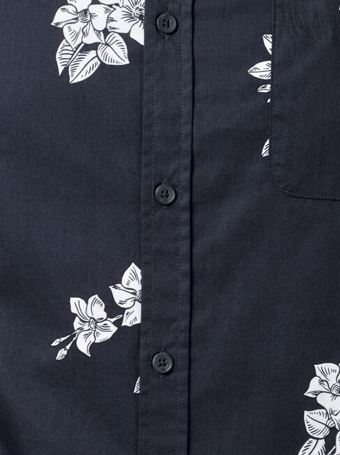 Billie Short Sleeve Print Shirt, Blue, hi-res