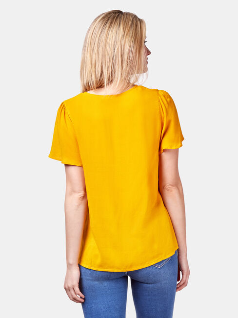 Tasha Button Down Shirt, Yellow, hi-res