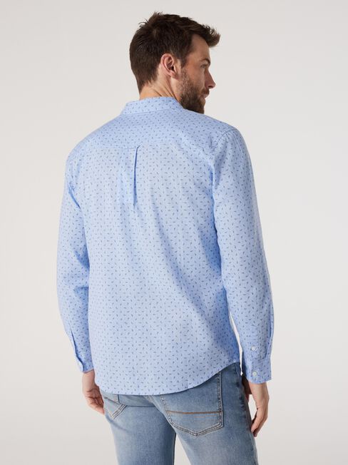 LS Reign Print Linen Shirt | Jeanswest