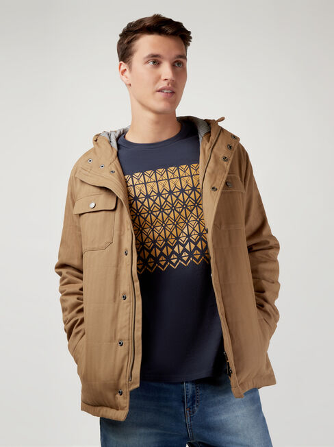 SS Toby Print Crew Tee, Blue, hi-res
