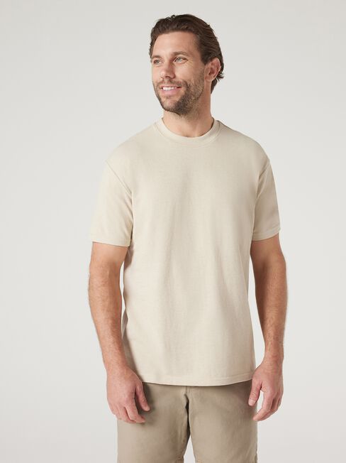 Beau Relaxed Crew Tee, Brown, hi-res