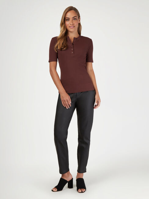 Hazel Henley Tee, Brown, hi-res