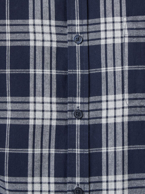 Jack Long Sleeve Brushed Check Shirt, Blue, hi-res