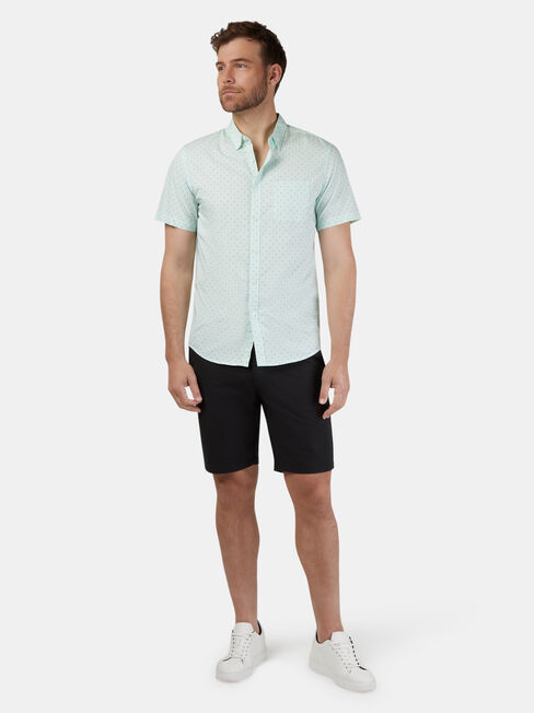 Mercer Short Sleeve Print Shirt, Green, hi-res