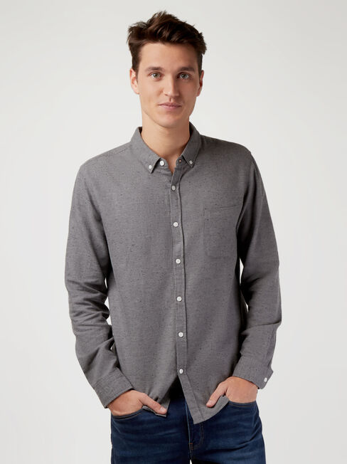 LS Vinson Brushed Shirt, Grey, hi-res