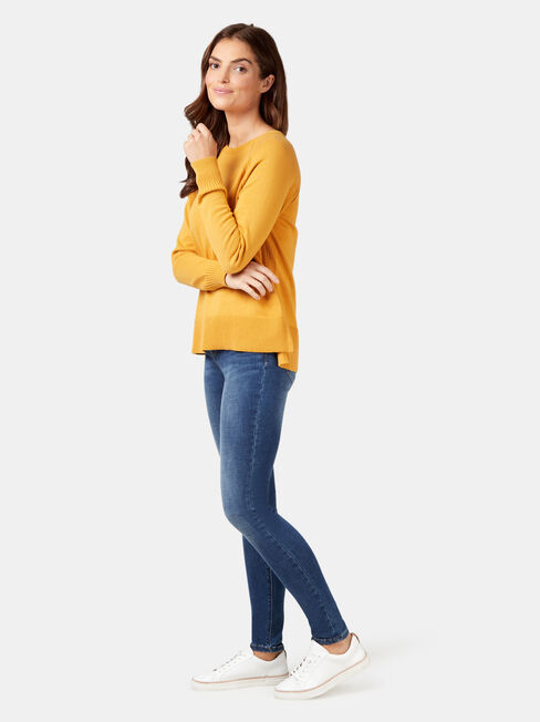 Stella Cotton Knit, Yellow, hi-res