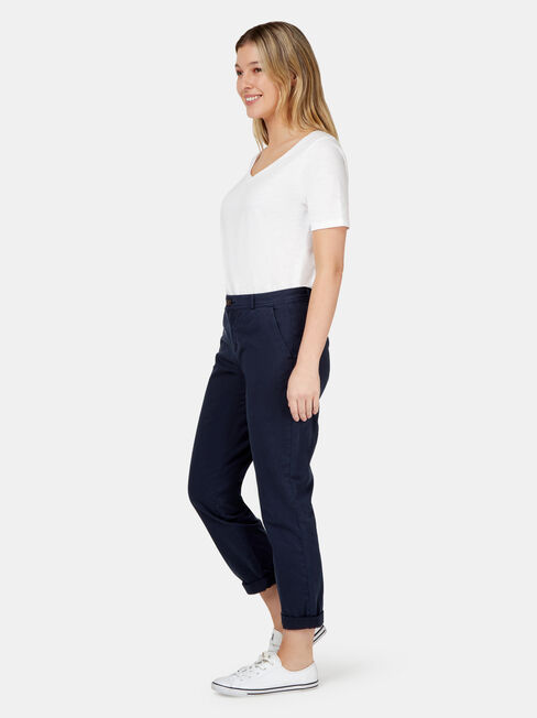 Avril Chino Pant, Blue, hi-res