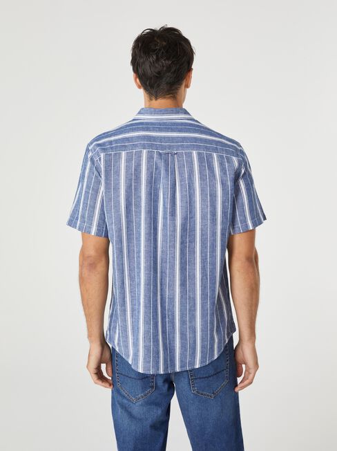 SS Yokine Stripe Shirt, Blue, hi-res