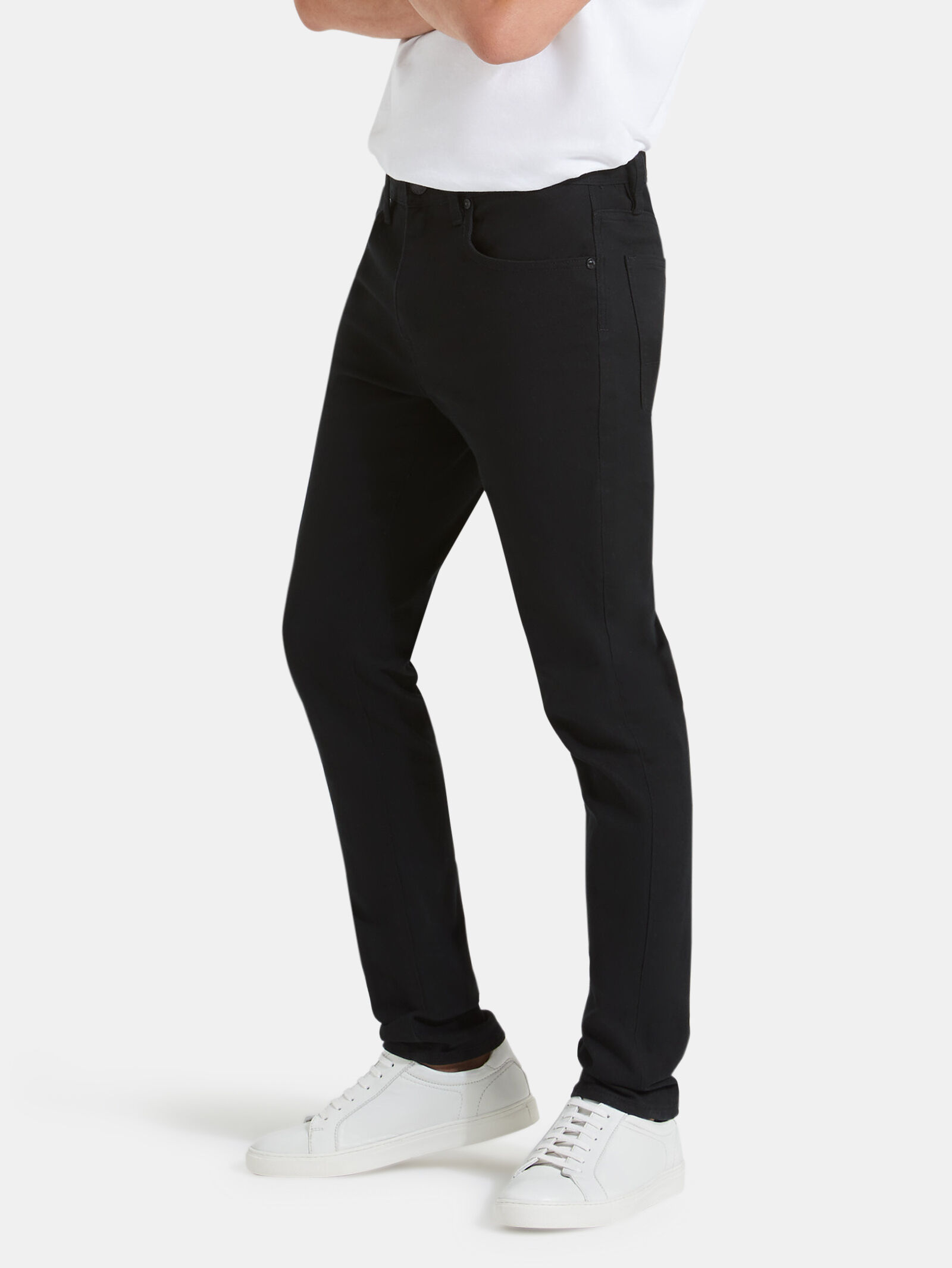Skinny fit black pants on sale