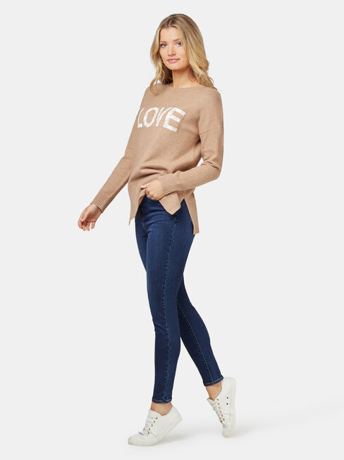 Imogen Love Leopard Pullover, Brown, hi-res