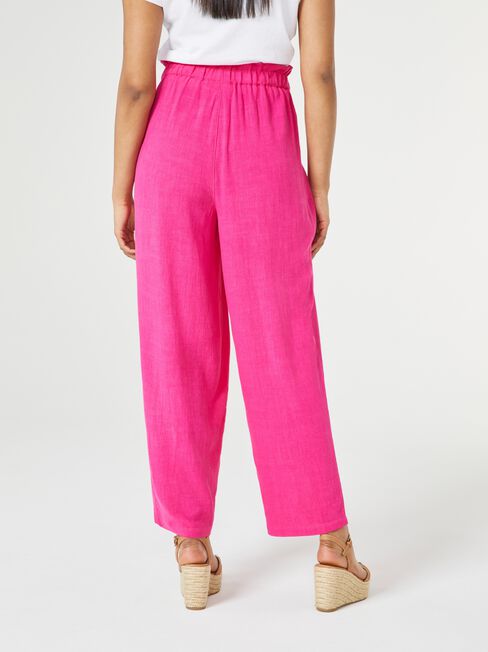 Piper Paperbag Relaxed Pant, Pink, hi-res