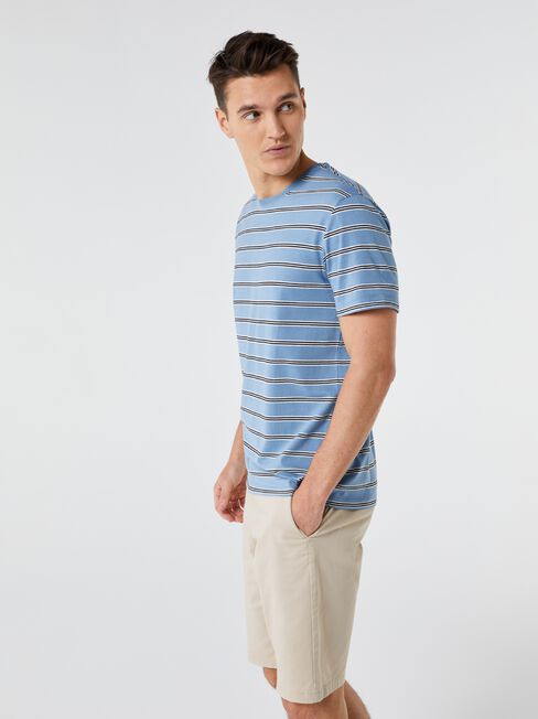 SS Odin Stripe Crew Tee, Blue Stripe, hi-res