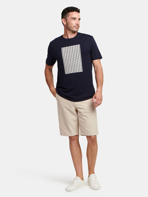 Dylan Short Sleeve Print Crew Tee, Blue, hi-res