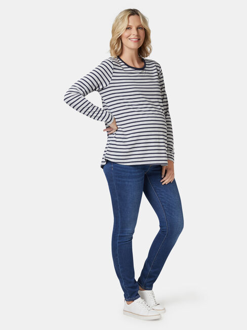 Tina Maternity Tee, Blue, hi-res