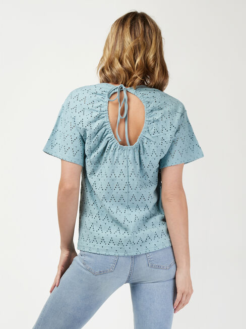 Alexa Cotton Tee, Blue, hi-res