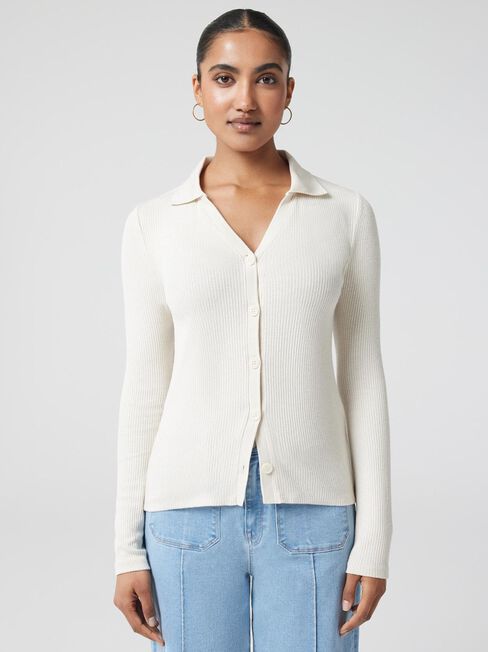 Sloane Button Front Top, Yellow, hi-res