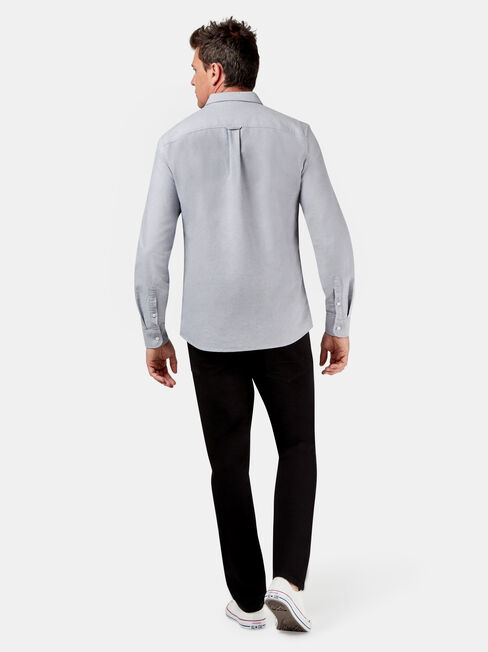 Peyton Long Sleeve Oxford Shirt, Grey, hi-res