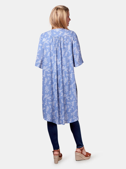 Monica Longline Kimono, Blue, hi-res