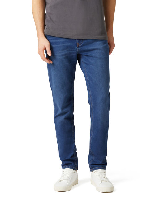 Side Pocket Knit Jean, Mid Indigo, hi-res