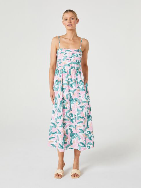 Crystal Strapless Dress, Print, hi-res