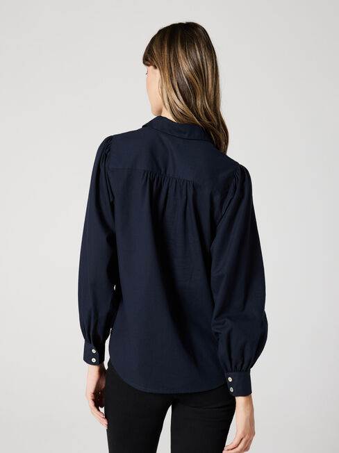 Dina Blouson Slv Shirt, Ink, hi-res