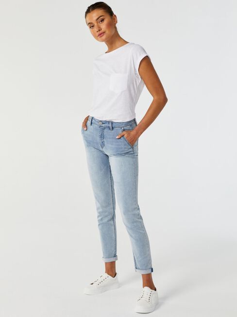 Louisa Slim Boyfriend Jeans, Light Vintage, hi-res