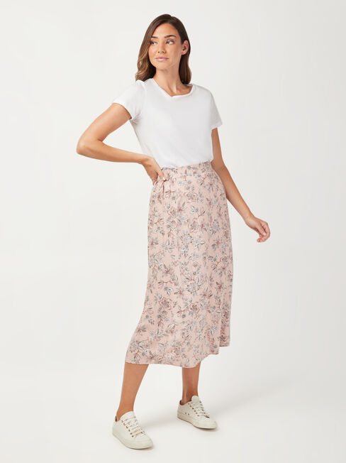 Imogen Split Skirt, Floral, hi-res