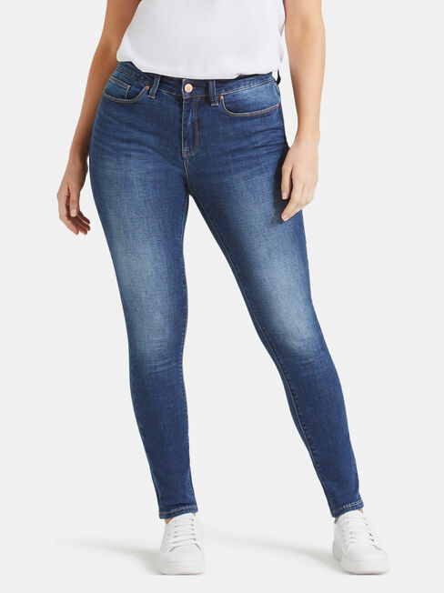 Curve Embracer Skinny jeans Mid Vintage, Mid Indigo, hi-res