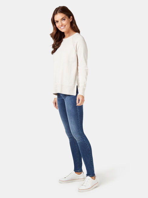 Stella Cotton Knit, White, hi-res