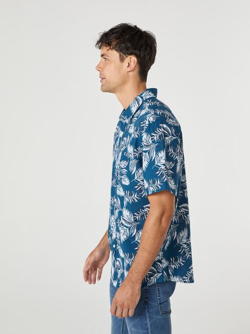 SS Asher Print Shirt, Grey, hi-res