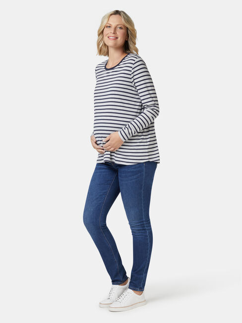 Tina Maternity Tee, Blue, hi-res
