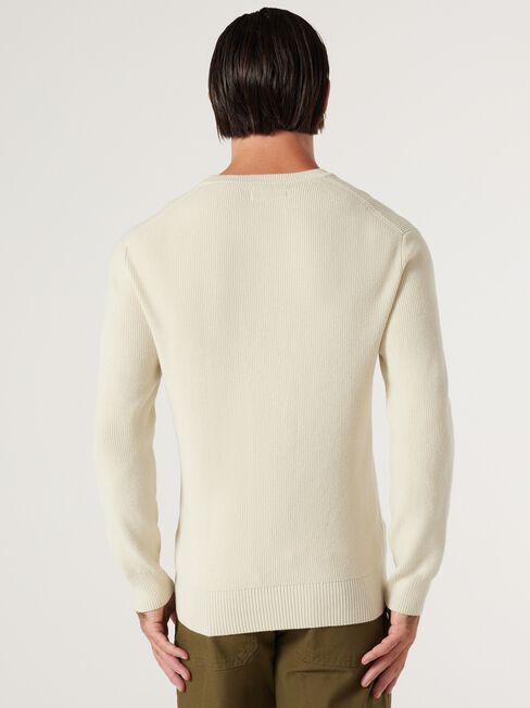 Manchester Rib Knit, Off White, hi-res