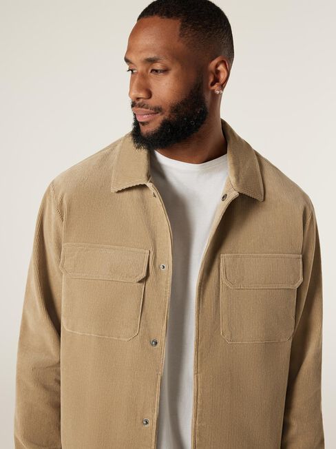 Lucas Corduroy Jacket, Taupe, hi-res